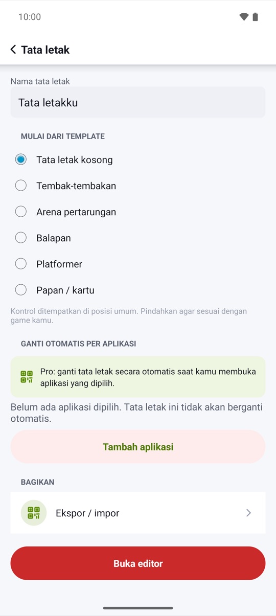 untuk setiap aplikasi.