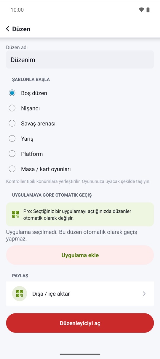 bir düzen.
